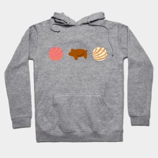 Mexican conchas and cochinito pan dulce design Hoodie